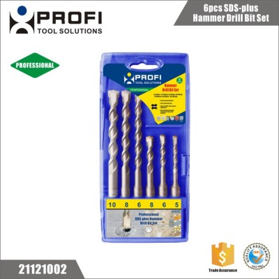 Professional 6pcs hard material drilling hammer drill bit set